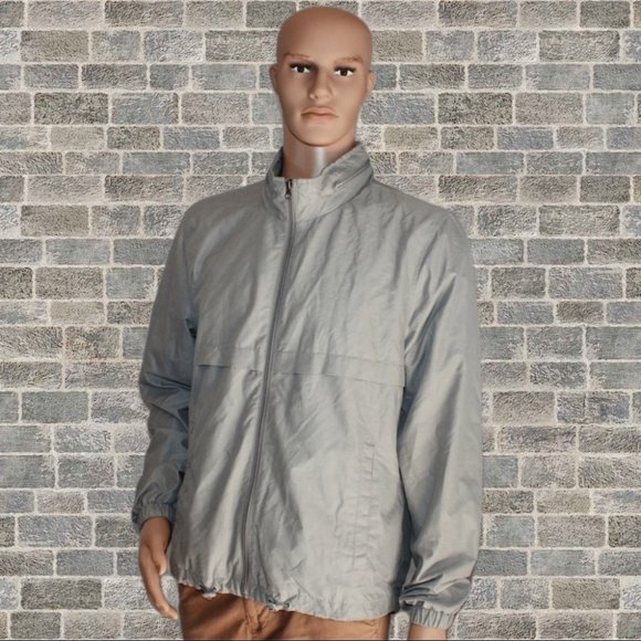 Sears Other - Grey Waterproof Full Zip Up Jacket. Hidden hoodie perfect for hiking.